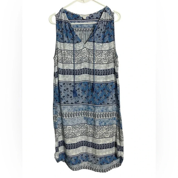 BeachLunchLounge Collection Paisley Mix Print Tank Dress Tassel Boho Festival - Picture 2 of 10